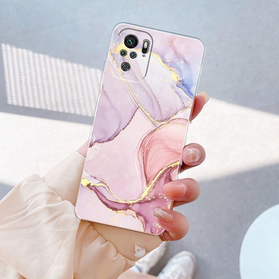 Για Xiaomi Redmi Note 10 Case Marble Cover Redmi Note 10 Pro Para Soft Clear Silicone Phone Case Note 10s Note10 10 Funda Coque
