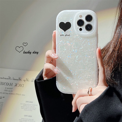 За iphone 11 12 13 Pro Max Mini Phone Case Shell Cute Peach Bear Colorful Love Pearl Hanging Chain За iphone Xr X Xs Max 7 8 P