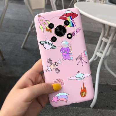 За Huawei Honor X9 5G Калъф ANY-NX1 Cute Panda Alien Cartoon Cover Мек силиконов калъф за телефон за Honor X9 X 9 HonorX9 Capa Bumper