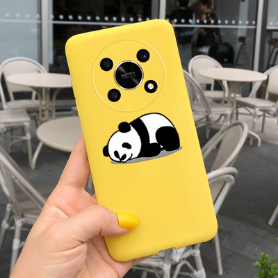 За Huawei Honor X9 5G Калъф ANY-NX1 Cute Panda Alien Cartoon Cover Мек силиконов калъф за телефон за Honor X9 X 9 HonorX9 Capa Bumper