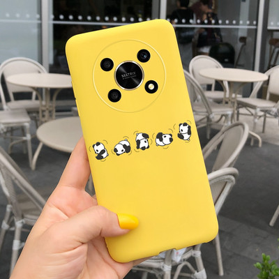 За Huawei Honor X9 5G Калъф ANY-NX1 Cute Panda Alien Cartoon Cover Мек силиконов калъф за телефон за Honor X9 X 9 HonorX9 Capa Bumper