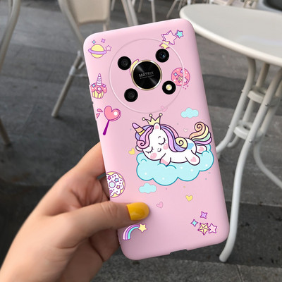 За Huawei Honor X9 5G Калъф ANY-NX1 Cute Panda Alien Cartoon Cover Мек силиконов калъф за телефон за Honor X9 X 9 HonorX9 Capa Bumper