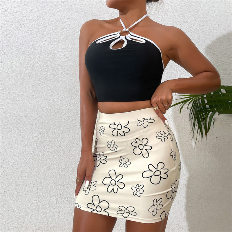 Új divatos szoknya osztott fürdőruha háromrészes bikini európai és amerikai női fürdőruha Nyári vakáció Beach Swim Bikini