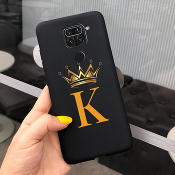 За калъф Xiaomi Redmi Note 9 Сладък заден капак с букви на короната за Xiaomi Redmi Note 9 Pro Max Note9 S 9S Калъф за телефон Мек TPU Fundas