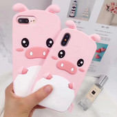 Cute Cartoon Piglet Case για iPhone 8 Plus 11 12 13 Pro Max Θήκες Υπέροχο κάλυμμα Slicone για iPhone 5 5S SE 6 6S 7 X XR XS Max