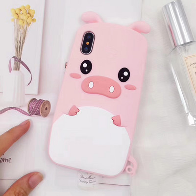 Cute Cartoon Piglet Case για iPhone 8 Plus 11 12 13 Pro Max Θήκες Υπέροχο κάλυμμα Slicone για iPhone 5 5S SE 6 6S 7 X XR XS Max