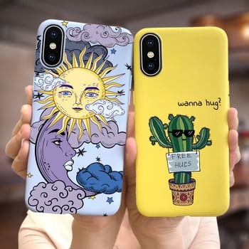 За Apple iPhone X Калъф iPhone XR XS Max Cover Стилен мек силиконов калъф с рисувани бонбони за iPhone XS Max iPhoneX XR Shell