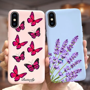 За Apple iPhone X Калъф iPhone XR XS Max Cover Стилен мек силиконов калъф с рисувани бонбони за iPhone XS Max iPhoneX XR Shell