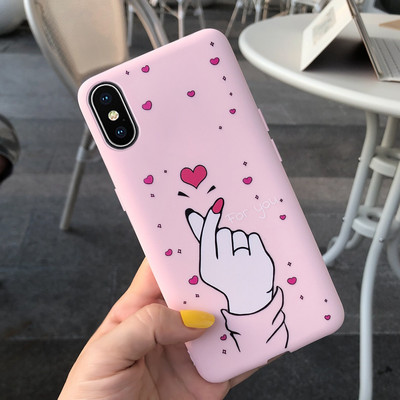 За Apple iPhone X Калъф iPhone XR XS Max Cover Стилен мек силиконов калъф с рисувани бонбони за iPhone XS Max iPhoneX XR Shell