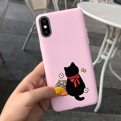За Apple iPhone X Калъф iPhone XR XS Max Cover Стилен мек силиконов калъф с рисувани бонбони за iPhone XS Max iPhoneX XR Shell