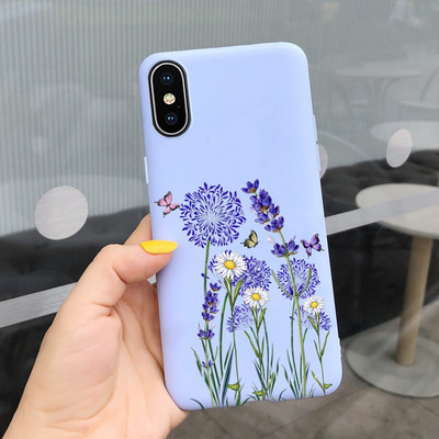 За Apple iPhone X Калъф iPhone XR XS Max Cover Стилен мек силиконов калъф с рисувани бонбони за iPhone XS Max iPhoneX XR Shell