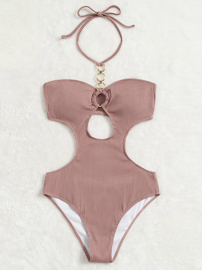 Peachtan Solid egyrészes fürdőruha női bandeau fürdőruhák fürdőruha Conjunto Biquinis Feminino Trajes De Baño Mujer 2022