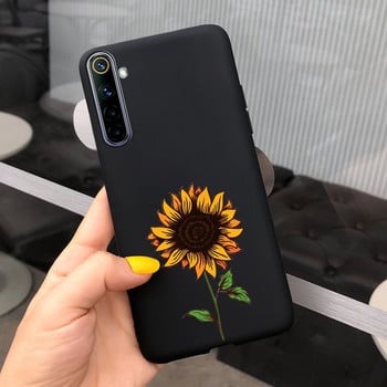 Силиконов калъф за калъф Oppo Realme 6 Pro Мек силиконов TPU заден капак за калъфи за телефони Realme 6 6i 6s 6Pro Цветна броня с цветя