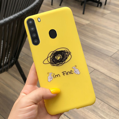 Za Samsung Galaxy A21 Case SM-A215U Soft Slim TPU Fundas Crtani omot za Samsung A21 A 21 A215U telefonske futrole otporan na udarce Branik