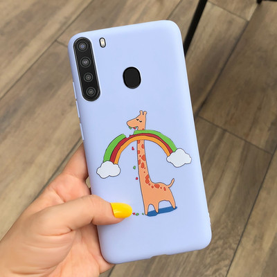 Za Samsung Galaxy A21 Case SM-A215U Soft Slim TPU Fundas Crtani omot za Samsung A21 A 21 A215U telefonske futrole otporan na udarce Branik