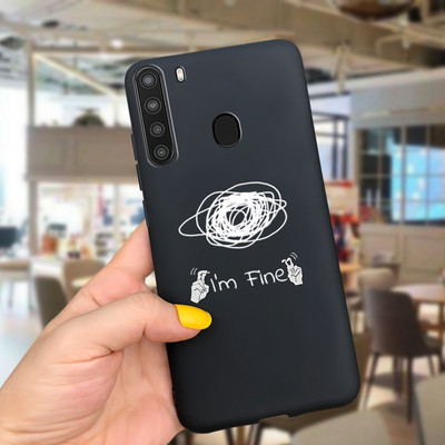 Za Samsung Galaxy A21 Case SM-A215U Soft Slim TPU Fundas Crtani omot za Samsung A21 A 21 A215U telefonske futrole otporan na udarce Branik