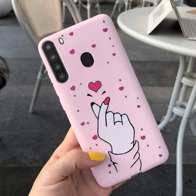 Za Samsung Galaxy A21 Case SM-A215U Soft Slim TPU Fundas Crtani omot za Samsung A21 A 21 A215U telefonske futrole otporan na udarce Branik