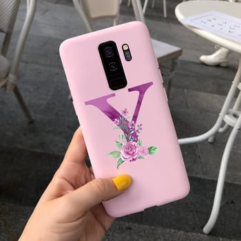 За калъф за Samsung Galaxy S9 Plus Cute Letters Cover Мек силиконов калъф за телефон за Samsung S9 S9+ Galaxy S 9 Заден капак Пълна броня