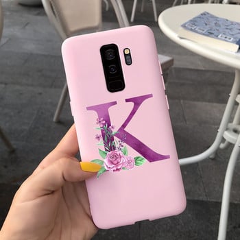 За калъф за Samsung Galaxy S9 Plus Cute Letters Cover Мек силиконов калъф за телефон за Samsung S9 S9+ Galaxy S 9 Заден капак Пълна броня