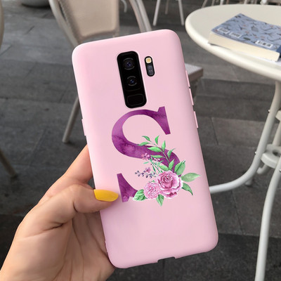 За калъф за Samsung Galaxy S9 Plus Cute Letters Cover Мек силиконов калъф за телефон за Samsung S9 S9+ Galaxy S 9 Заден капак Пълна броня