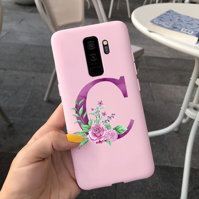 За калъф за Samsung Galaxy S9 Plus Cute Letters Cover Мек силиконов калъф за телефон за Samsung S9 S9+ Galaxy S 9 Заден капак Пълна броня