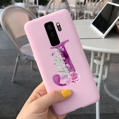 За калъф за Samsung Galaxy S9 Plus Cute Letters Cover Мек силиконов калъф за телефон за Samsung S9 S9+ Galaxy S 9 Заден капак Пълна броня