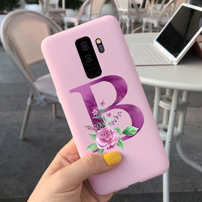 За калъф за Samsung Galaxy S9 Plus Cute Letters Cover Мек силиконов калъф за телефон за Samsung S9 S9+ Galaxy S 9 Заден капак Пълна броня