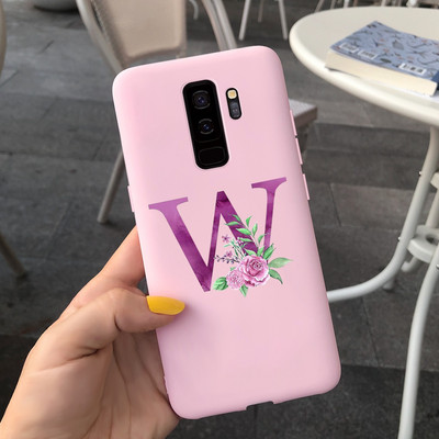 За калъф за Samsung Galaxy S9 Plus Cute Letters Cover Мек силиконов калъф за телефон за Samsung S9 S9+ Galaxy S 9 Заден капак Пълна броня