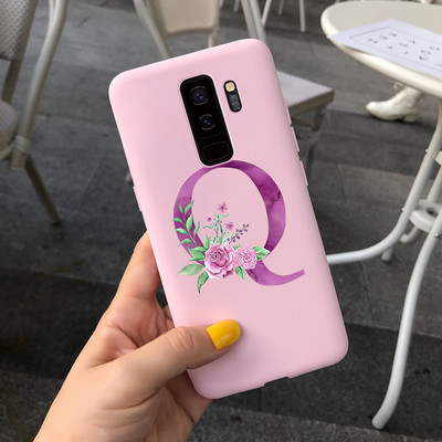 За калъф за Samsung Galaxy S9 Plus Cute Letters Cover Мек силиконов калъф за телефон за Samsung S9 S9+ Galaxy S 9 Заден капак Пълна броня