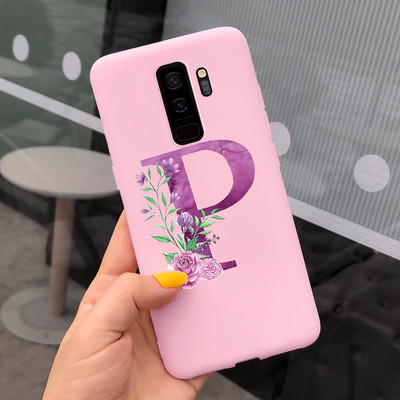 За калъф за Samsung Galaxy S9 Plus Cute Letters Cover Мек силиконов калъф за телефон за Samsung S9 S9+ Galaxy S 9 Заден капак Пълна броня