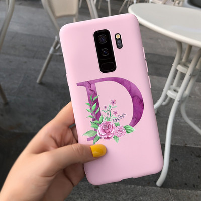 За калъф за Samsung Galaxy S9 Plus Cute Letters Cover Мек силиконов калъф за телефон за Samsung S9 S9+ Galaxy S 9 Заден капак Пълна броня