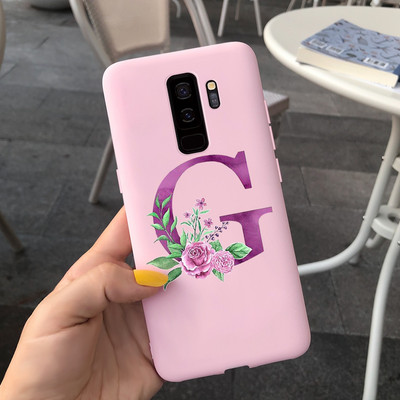 За калъф за Samsung Galaxy S9 Plus Cute Letters Cover Мек силиконов калъф за телефон за Samsung S9 S9+ Galaxy S 9 Заден капак Пълна броня