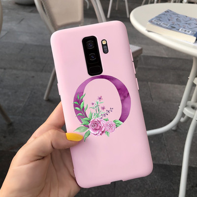 За калъф за Samsung Galaxy S9 Plus Cute Letters Cover Мек силиконов калъф за телефон за Samsung S9 S9+ Galaxy S 9 Заден капак Пълна броня