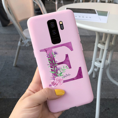 За калъф за Samsung Galaxy S9 Plus Cute Letters Cover Мек силиконов калъф за телефон за Samsung S9 S9+ Galaxy S 9 Заден капак Пълна броня