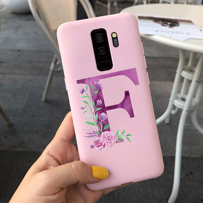 За калъф за Samsung Galaxy S9 Plus Cute Letters Cover Мек силиконов калъф за телефон за Samsung S9 S9+ Galaxy S 9 Заден капак Пълна броня