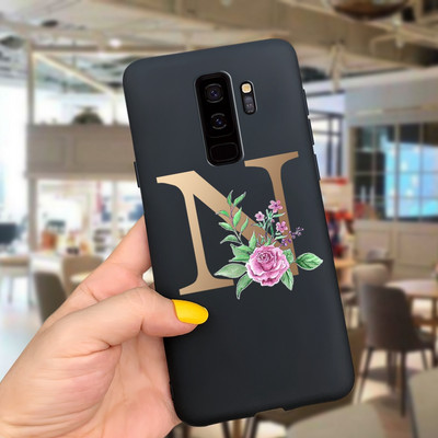 За калъф за Samsung Galaxy S9 Plus Cute Letters Cover Мек силиконов калъф за телефон за Samsung S9 S9+ Galaxy S 9 Заден капак Пълна броня