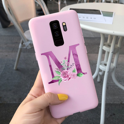 За калъф за Samsung Galaxy S9 Plus Cute Letters Cover Мек силиконов калъф за телефон за Samsung S9 S9+ Galaxy S 9 Заден капак Пълна броня