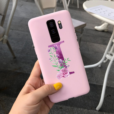 За калъф за Samsung Galaxy S9 Plus Cute Letters Cover Мек силиконов калъф за телефон за Samsung S9 S9+ Galaxy S 9 Заден капак Пълна броня