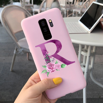 За калъф за Samsung Galaxy S9 Plus Cute Letters Cover Мек силиконов калъф за телефон за Samsung S9 S9+ Galaxy S 9 Заден капак Пълна броня