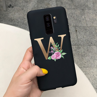 За калъф за Samsung Galaxy S9 Plus Cute Letters Cover Мек силиконов калъф за телефон за Samsung S9 S9+ Galaxy S 9 Заден капак Пълна броня