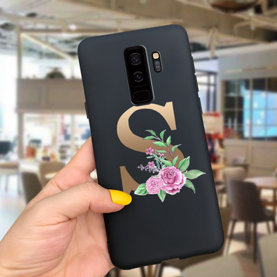 За калъф за Samsung Galaxy S9 Plus Cute Letters Cover Мек силиконов калъф за телефон за Samsung S9 S9+ Galaxy S 9 Заден капак Пълна броня