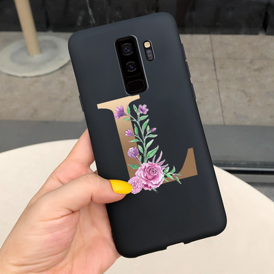 За калъф за Samsung Galaxy S9 Plus Cute Letters Cover Мек силиконов калъф за телефон за Samsung S9 S9+ Galaxy S 9 Заден капак Пълна броня