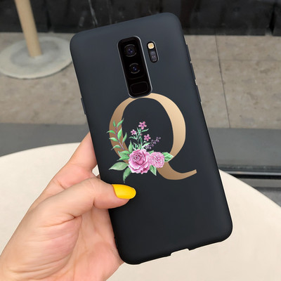 За калъф за Samsung Galaxy S9 Plus Cute Letters Cover Мек силиконов калъф за телефон за Samsung S9 S9+ Galaxy S 9 Заден капак Пълна броня