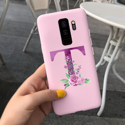За калъф за Samsung Galaxy S9 Plus Cute Letters Cover Мек силиконов калъф за телефон за Samsung S9 S9+ Galaxy S 9 Заден капак Пълна броня
