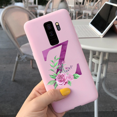 За калъф за Samsung Galaxy S9 Plus Cute Letters Cover Мек силиконов калъф за телефон за Samsung S9 S9+ Galaxy S 9 Заден капак Пълна броня