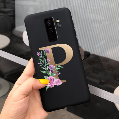 За калъф за Samsung Galaxy S9 Plus Cute Letters Cover Мек силиконов калъф за телефон за Samsung S9 S9+ Galaxy S 9 Заден капак Пълна броня
