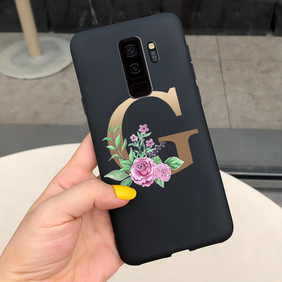 За калъф за Samsung Galaxy S9 Plus Cute Letters Cover Мек силиконов калъф за телефон за Samsung S9 S9+ Galaxy S 9 Заден капак Пълна броня