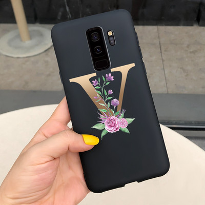 За калъф за Samsung Galaxy S9 Plus Cute Letters Cover Мек силиконов калъф за телефон за Samsung S9 S9+ Galaxy S 9 Заден капак Пълна броня