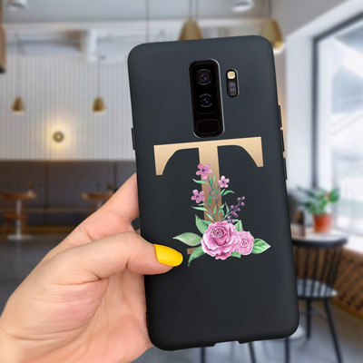 За калъф за Samsung Galaxy S9 Plus Cute Letters Cover Мек силиконов калъф за телефон за Samsung S9 S9+ Galaxy S 9 Заден капак Пълна броня