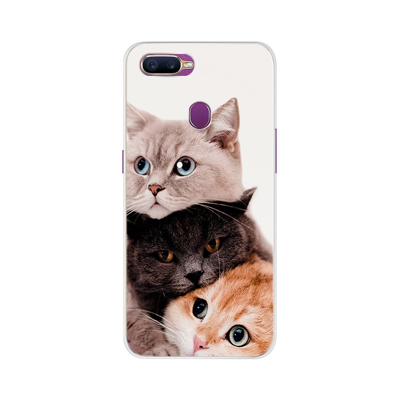 Puzdro pre Oppo F9, Oppo F3, F5, F7, F9 Pro, mäkké silikónové, roztomilé maľované zadné kryty pre telefón Oppo F5 Youth, TPU puzdrá, nárazníky